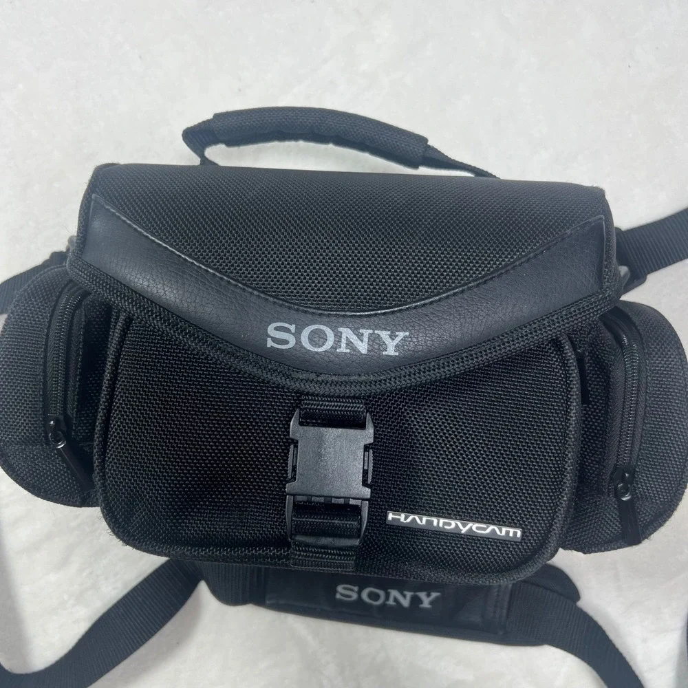 Sony Handycam Camera Bag Black Nylon Padded Shoulder Case with Adjustable Strap